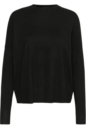 INWEAR Strik, Dame, Sort, 3XL, Uld, Sort Strik Pullover Sweater