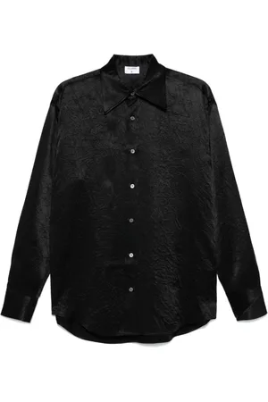 Filippa K Bluser & Skjorter, Dame, Sort, XS, Sort Oversized Skjorte med Spids Krave