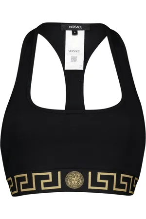 VERSACE Sport, Dame, Sort, S, Bomuld, Medusa Greca BH Efterår-Vinter Kollektion