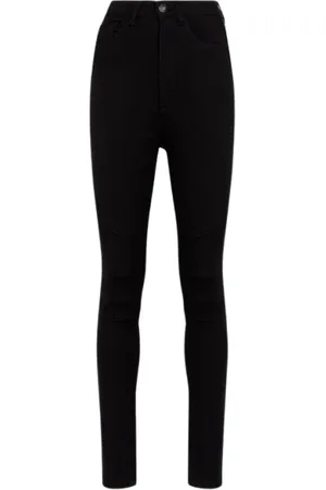 Roberto Cavalli Jeans, Dame, Sort, W26, Bomuld, High-rise Skinny Jeans med fem lommer