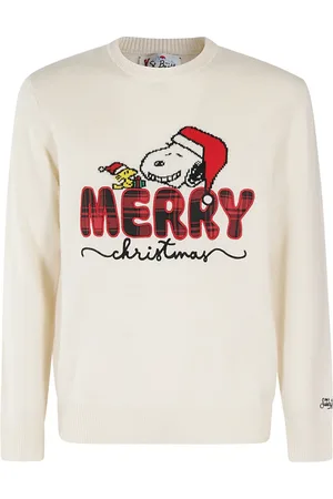 MC2 SAINT BARTH Strik, Herre, Hvid, L, Afslappet Rundhals Sweater
