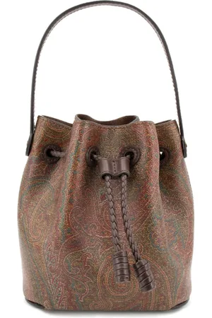 Etro Taske, Dame, Brun, ONE SIZE, Bomuld, Paisley Jacquard Mini Bucket Taske