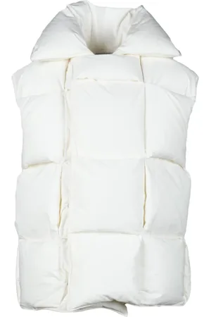 Bottega Veneta Jakke, Dame, Hvid, XS, Uld, Puffer Vest med 100% Polyamid
