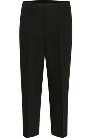 Kaffe Bukser, Dame, Sort, 3XL, Cropped Zipper Bukser Sort Dyb