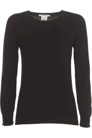 KANGRA CASHMERE Strik, Dame, Sort, 2XL, Uld, Sort Uld Cashmere Sweater
