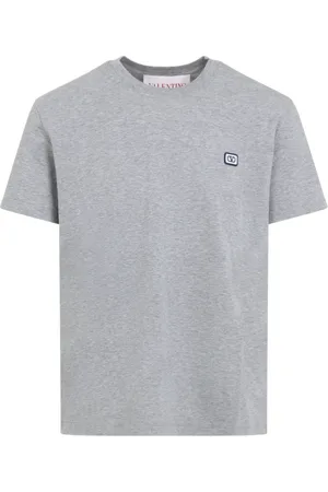 VALENTINO Top, Herre, Grå, L, Bomuld, Grå T-shirt til moderne mænd