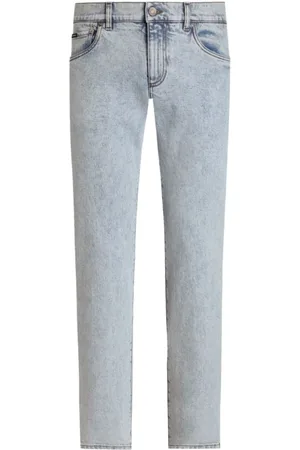 Dolce & Gabbana Jeans, Herre, Grå, L, Denim, Blå Straight-Cut Jeans