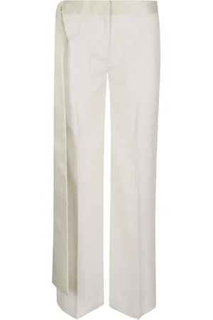 Victoria Beckham Bukser, Dame, Hvid, 2XS, Uld, Hvide elegante bukser