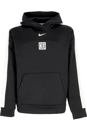 Nike Sweathshirts & Hoodies, Herre, Sort, L, Polyester, Brooklyn Nets Courtside Hoodie Sort/Hvid