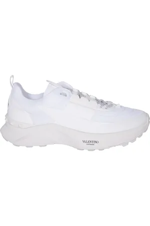 VALENTINO Sko, Herre, Hvid, 42 EU, Hvide Sneakers Elegant Panel Design
