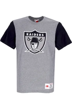 Mitchell & Ness Top, Herre, Grå, M, Bomuld, Oakland Raiders Farveblokeret T-shirt