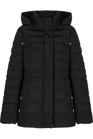Geox Jakke, Dame, Sort, M, Uld, Quiltet jakke med aftagelig krave