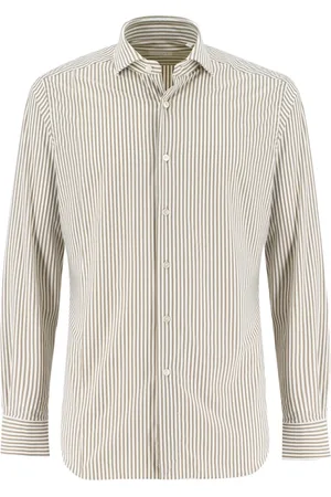 Xacus Skjorte, Herre, , XL, Sporty Stribet Skjorte med Fransk Krave