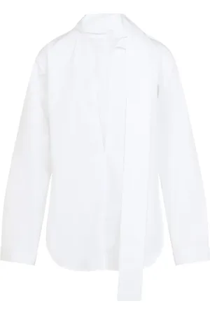 Alaïa Bluser & Skjorter, Dame, Hvid, S, Bomuld, Elegant Hvid Skjorte til Kvinder