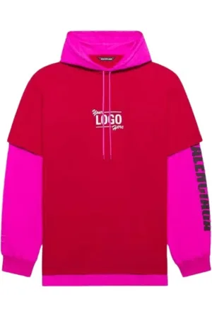 Balenciaga Sweathshirts & Hoodies, Dame, Lyserød, S, Bomuld, Hættetrøje Rød Fucsia Unisex