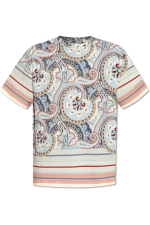 Etro Top, Herre, Flerfarvet, L, Bomuld, Mønstret T-shirt