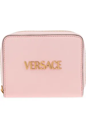 VERSACE Tilbehør, Dame, Lyserød, ONE SIZE, Læder, Læderpung med logo