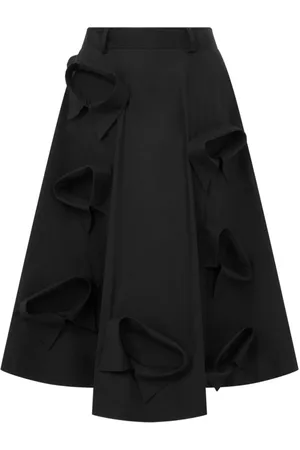 Moschino Nederdel, Dame, Sort, M, Sort A-line knælang nederdel