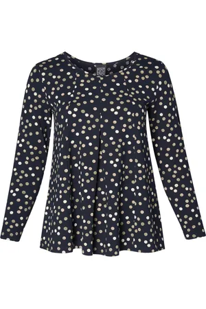 Pont Neuf Bluser & Skjorter, Dame, Blå, XL, Tyl, Elvira A-Form Navy Bluse