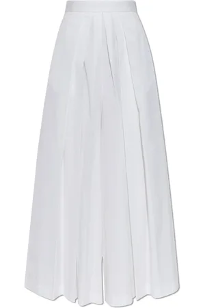 Fabiana Filippi Bukser, Dame, Hvid, XS, Bomuld, Plisserede bukser