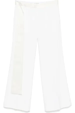 Victoria Beckham Bukser, Dame, Hvid, 2XS, Uld, Hvide elegante bukser