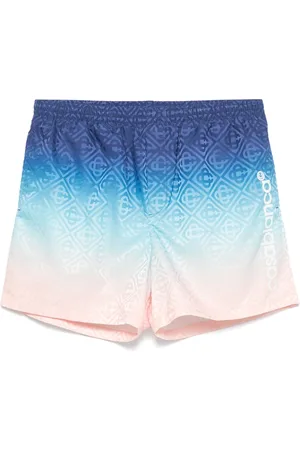 Casablanca Badetøj, Herre, Flerfarvet, S, Polyester, Blå Gradient Jacquard Badeshorts