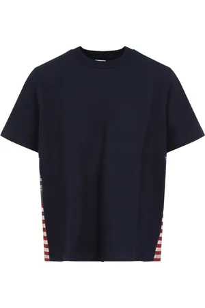 Bottega Veneta Top, Herre, Blå, S, Bomuld, Abyss Multistripes T-Shirt