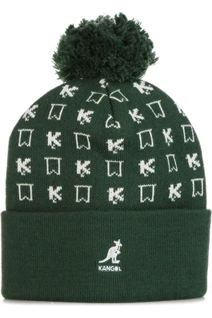 Kangol Tilbehør, unisex, Grøn, ONE SIZE, Uld, Middelalder Nostalgi Pom Pom Beanie Grøn