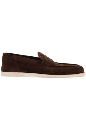 JOHN LOBB Sko, Herre, Brun, 45 EU, Mørke Ruskind Velcro Fritidssko