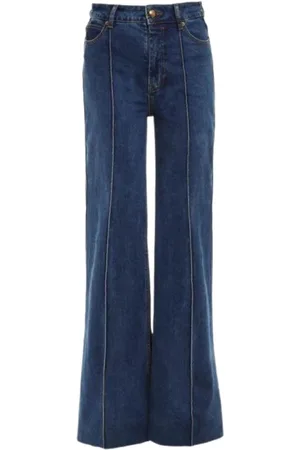 ZIMMERMANN Jeans, Dame, Blå, W29, Denim, Flared Wide Leg Denim Jeans