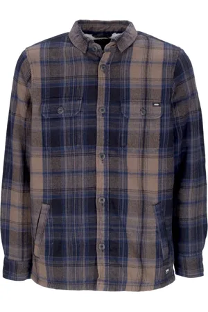 Vans Skjorte, Herre, Blå, XL, Bomuld, Sherpa Foret Flannel Skjorte Sort