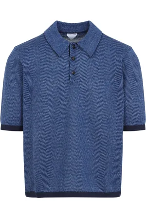 Bottega Veneta Top, Herre, Blå, L, Bomuld, Blå T-shirt til mænd