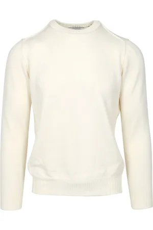 Gran Sasso Strik, Herre, , M, Uld, Uld Ribbet Crew Neck Sweater