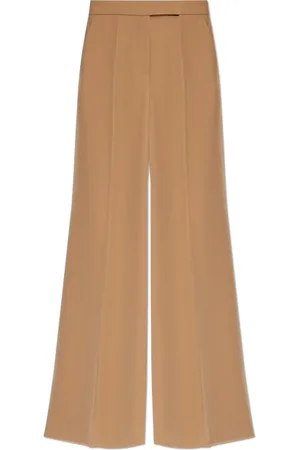 Max Mara Bukser, Dame, Brun, 2XS, Uld, Plisserede Bukser Ninfa