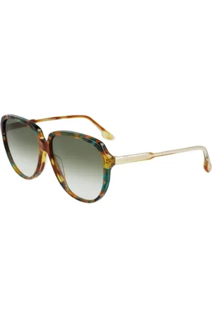 Victoria Beckham Tilbehør, Dame, Brun, 60 MM, Blå og Brun Acetat Solbriller