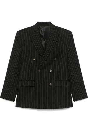 WARDROBE.NYC Jakke, Dame, Sort, S, Uld, Sort Pinstripe Dobbelt Breasted Blazer