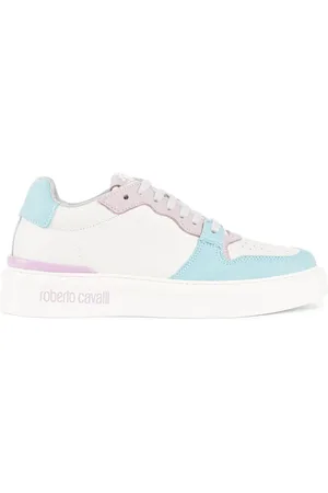Roberto Cavalli Sko, Dame, Flerfarvet, 39 EU, Monogram Sneakers med logo-print