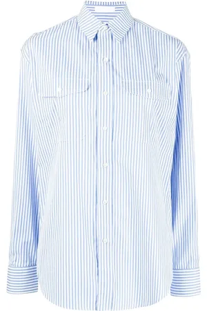 WARDROBE.NYC Bluser & Skjorter, Dame, Blå, M, Uld, Oversize Skjorte Mstbl