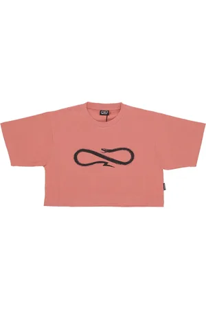 Propaganda Top, Dame, Lyserød, M, Bomuld, Kvinde Logo Croptop Tee Ler