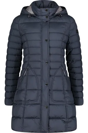 Betty Barclay Jakke, Dame, Blå, 2XL, Aftagelig hætte udendørs jakke