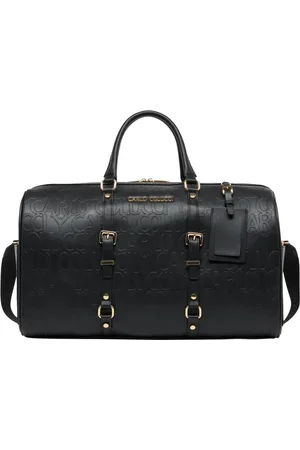 Carlo Colucci Taske, unisex, Sort, ONE SIZE, Uld, Stilfuld Weekender Taske til Korte Ture