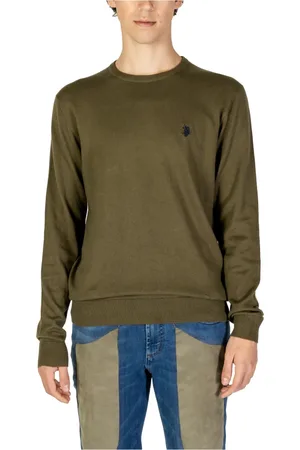 U.S. Polo Assn. Strik, Herre, Grøn, S, Bomuld, Herre Strikvarer Kollektion: Efterår/Vinter