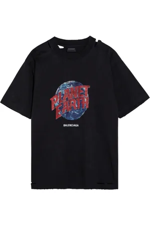 Balenciaga Top, Herre, Sort, S, Kortærmet rund hals T-shirt