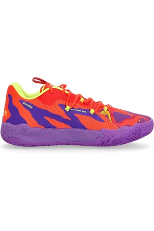 PUMA Sko, Herre, Flerfarvet, 46 EU, Glimmer Red Mesh Basket Sko