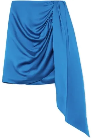 Simkhai Nederdel, Dame, Blå, S, Polyester, Phthalo Draperet Nederdel