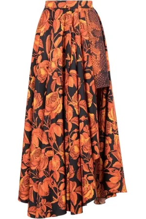 Roberto Cavalli Nederdel, Dame, , XS, Python-Print Asymmetrisk Maxi Nederdel
