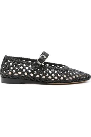 Le Monde Beryl Sko, Dame, Sort, 37 1/2 EU, Læder, Sort Flettet Læder Ballet Flats