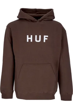 Huf Sweathshirts & Hoodies, Herre, Brun, M, Bomuld, Logo Herre Hoodie Chokolade