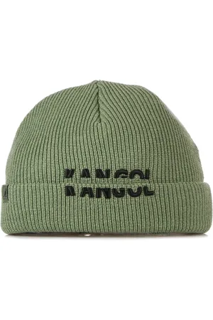Kangol Tilbehør, Herre, Grøn, ONE SIZE, Uld, Ribbet Vinter Beanie Hat Grøn