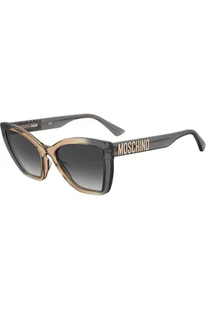 Moschino Tilbehør, Herre, Grå, 55 MM, Grå Ochre Solbriller Mørk Grå Skygge
